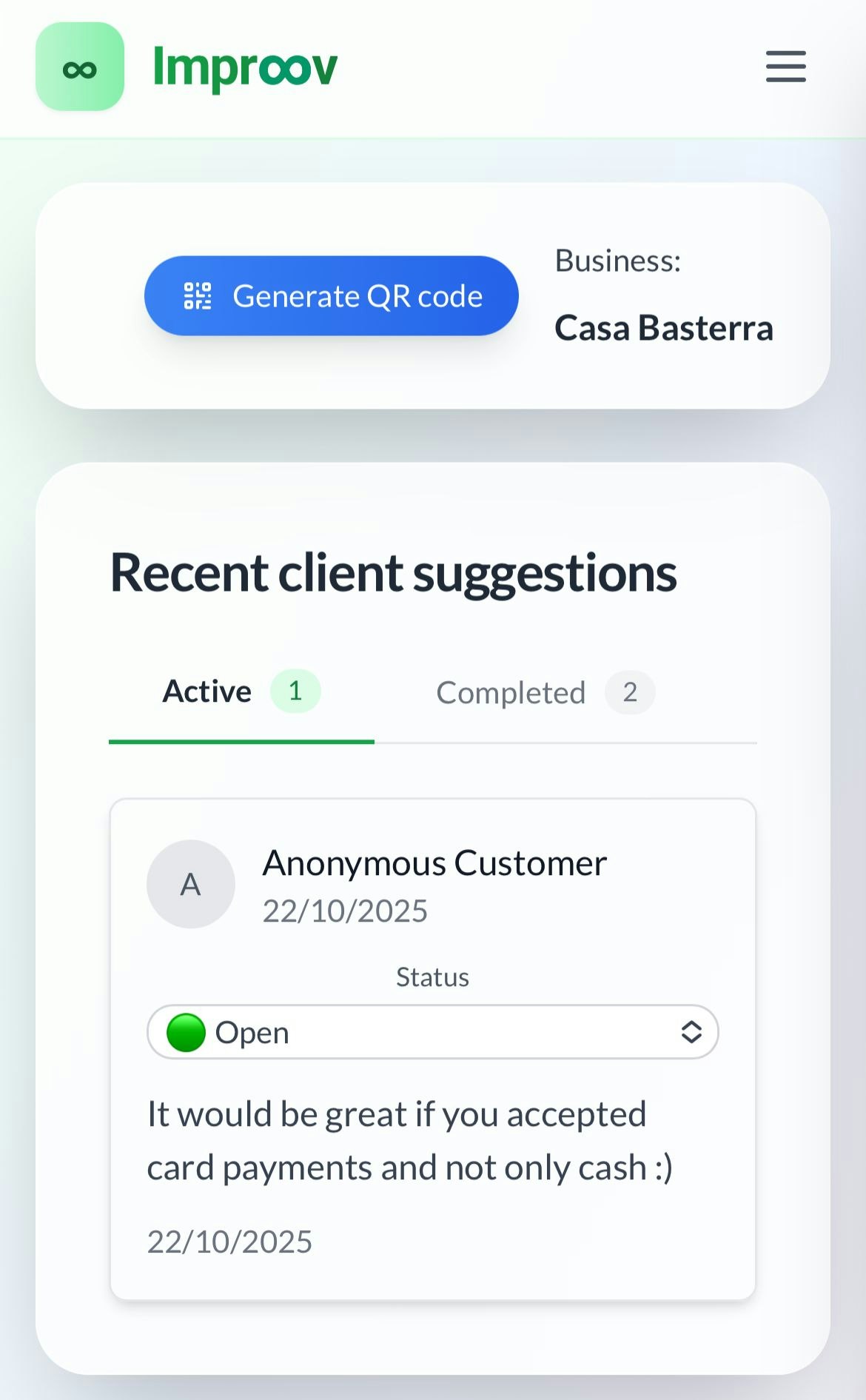 Impr∞v - Customer feedback gallery image