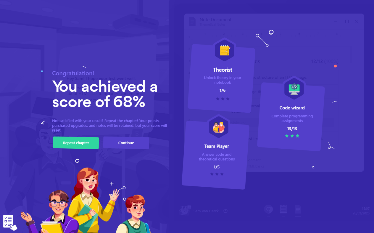 Média Rockit - Plateforme d'apprentissage en ligne pour le développement Web amusant et gamifié 3