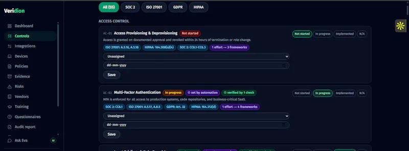 Veridion screenshot 3