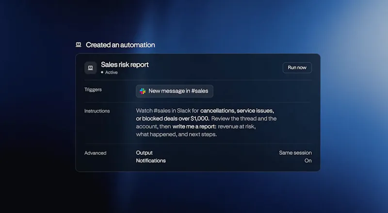 Automations in Perplexity Computer screenshot 7