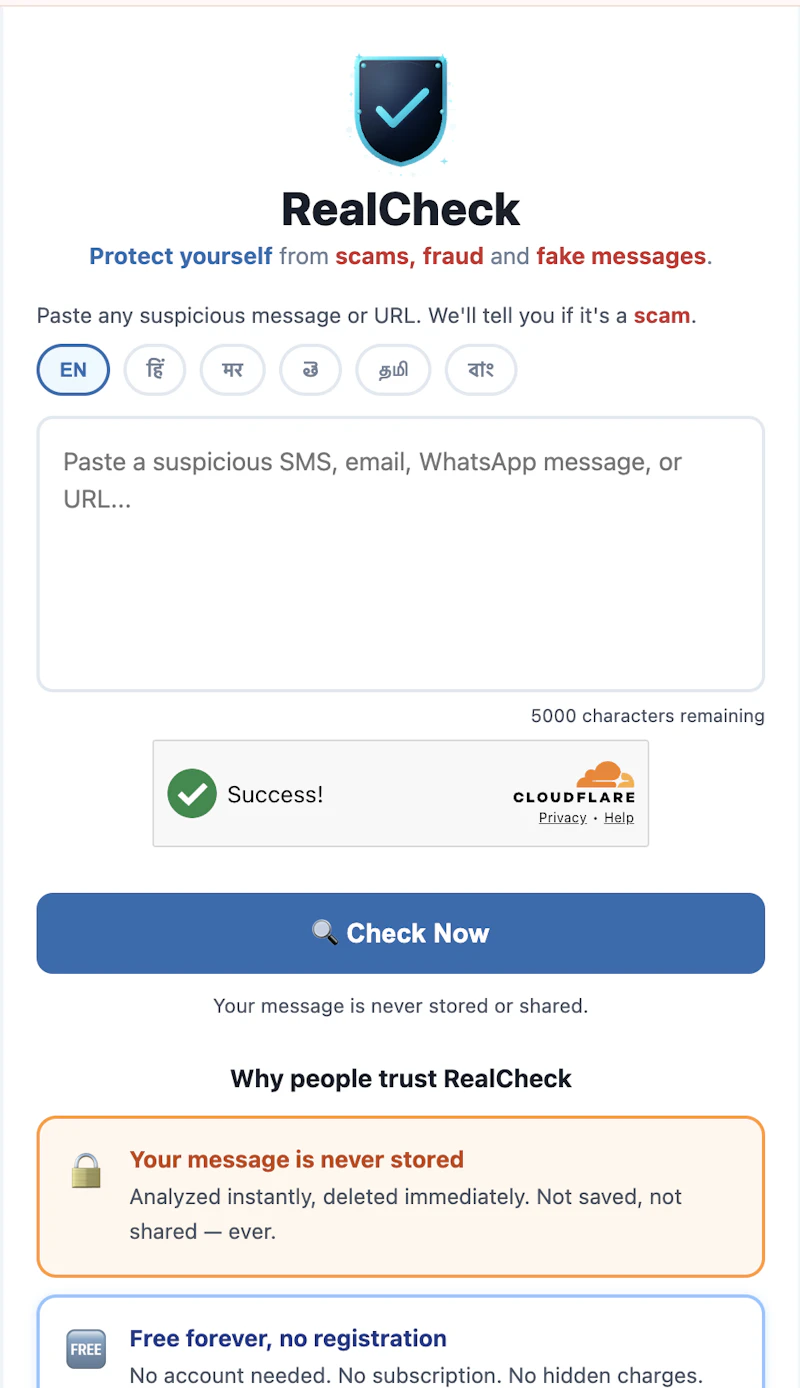 RealCheck screenshot 2