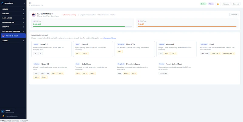 Nettpanel — Linux Server Management screenshot 3