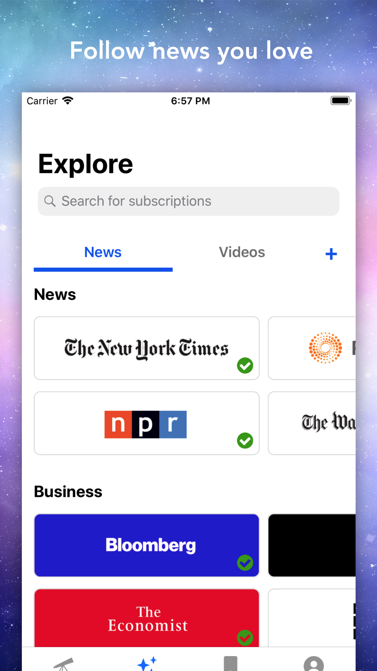 Telescope: News Reader gallery image