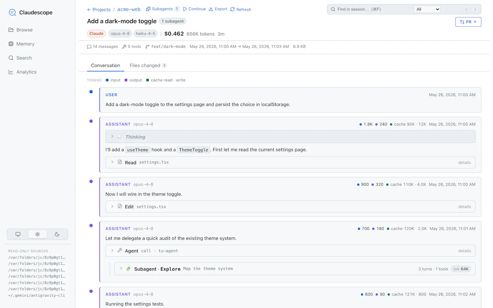 Claudescope screenshot 3