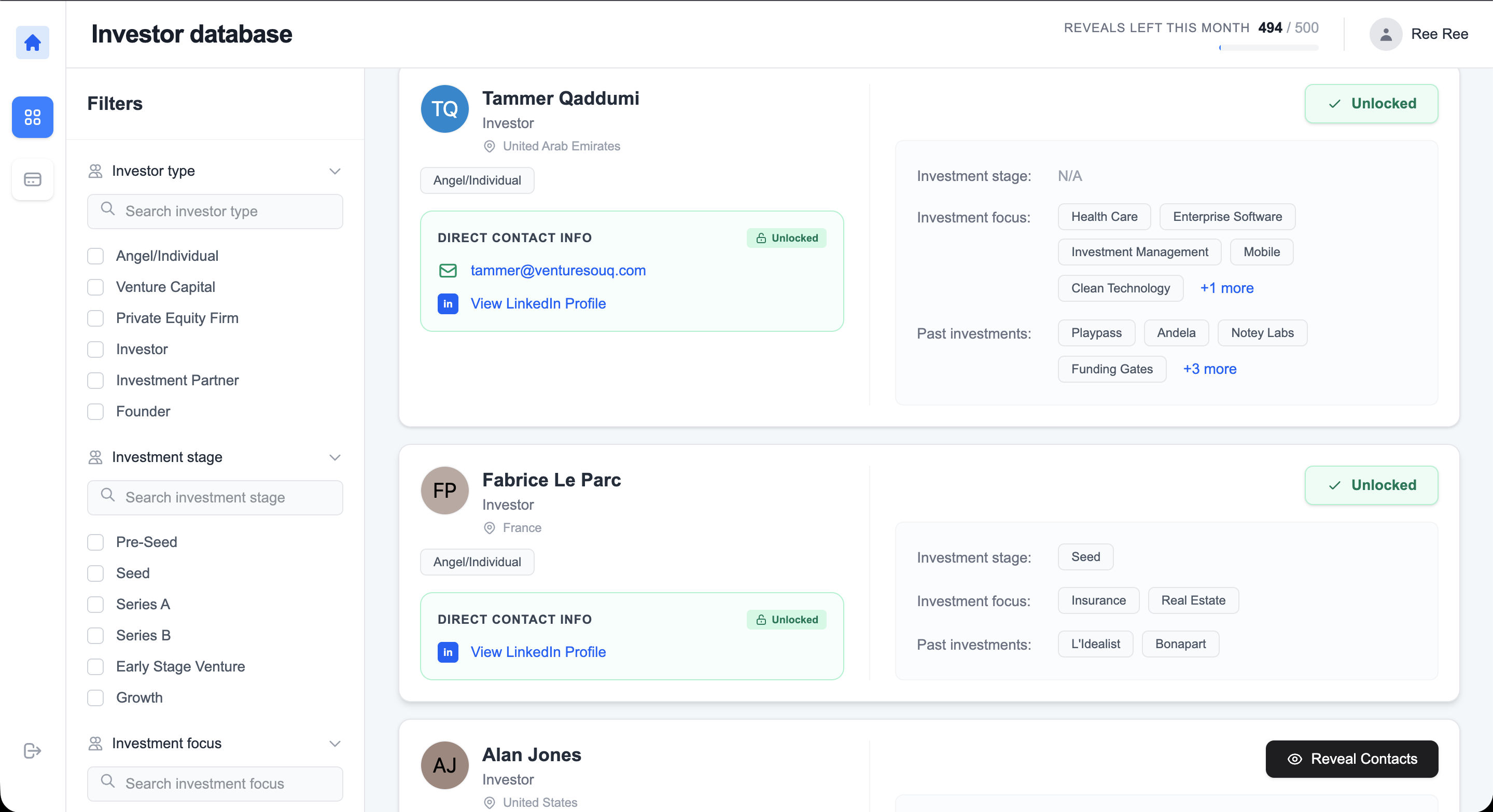 Angel Investor Database gallery image