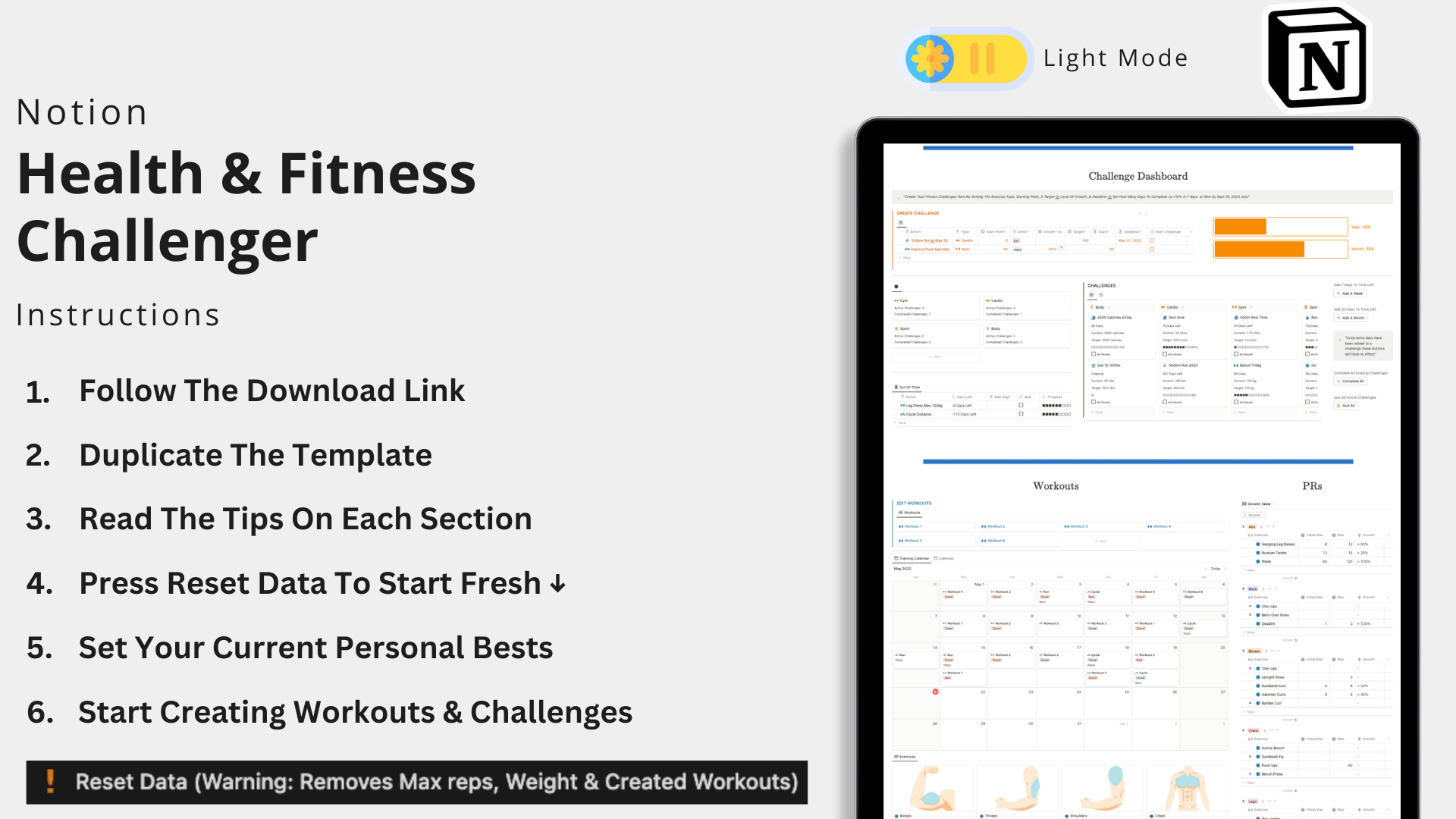 Notion challenger de la santé et du fitness media 6