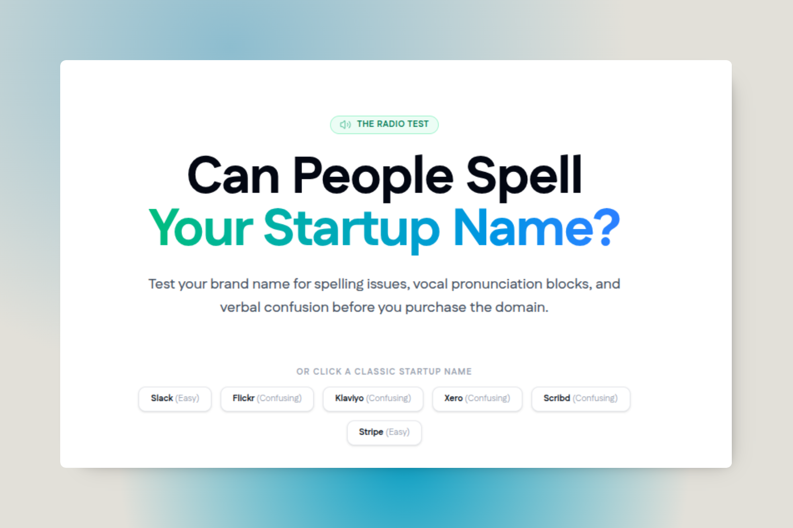 Startup Name Spell Checker | Free gallery image