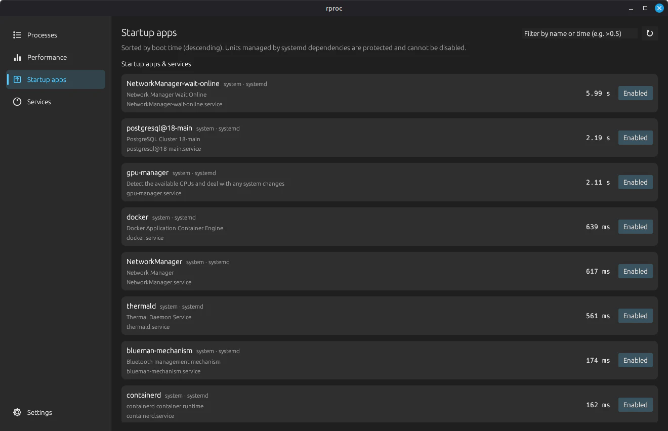 rproc screenshot 3