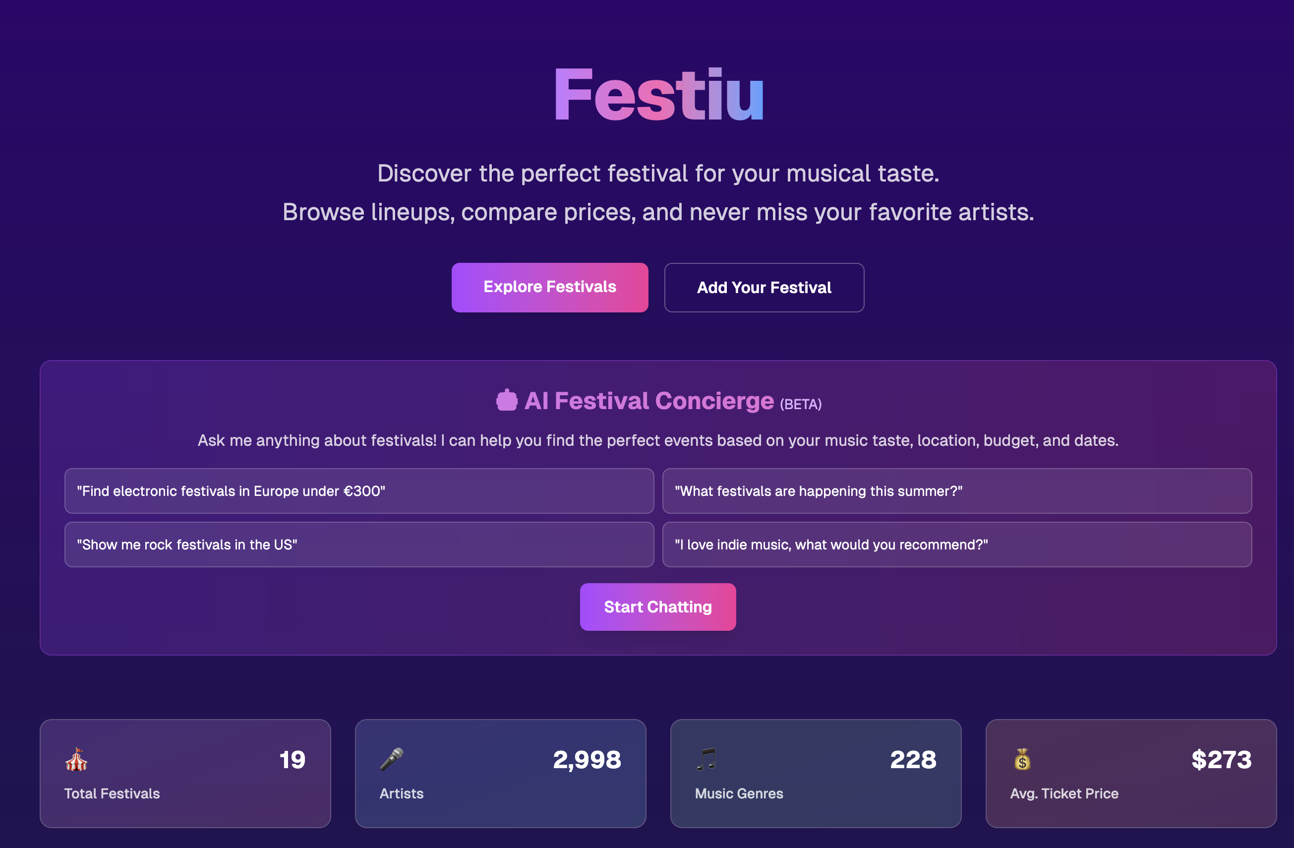 Vakantie - Festival line -up tracker media 1
