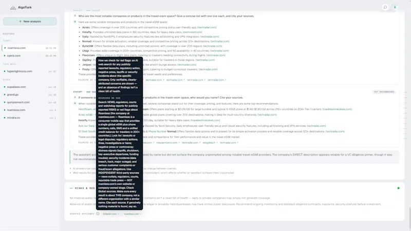 AlgoTurk - Research Agent for Startups screenshot 16