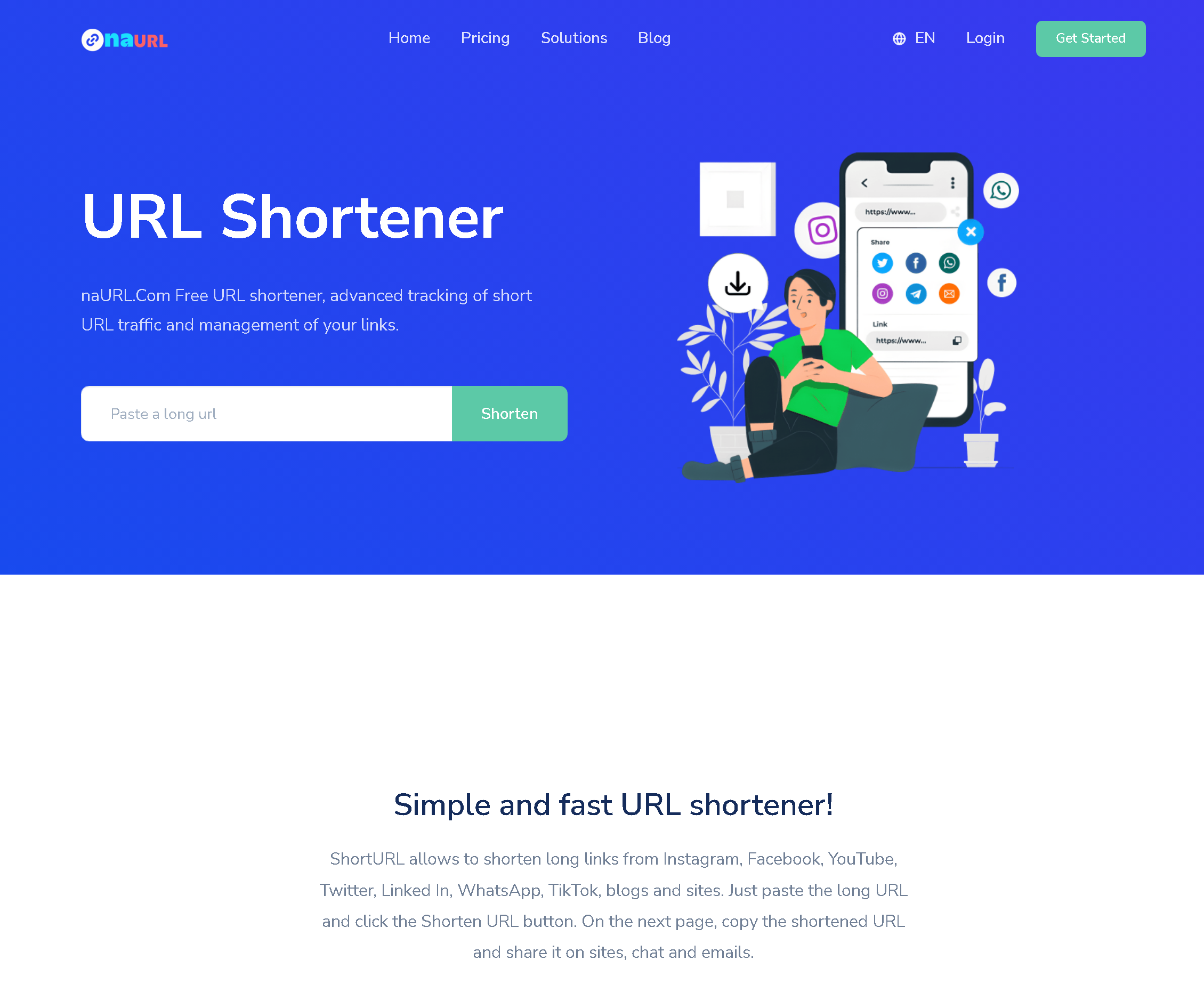 Mídia 1 de Curvedor de URL: link de redução - Naurl.com