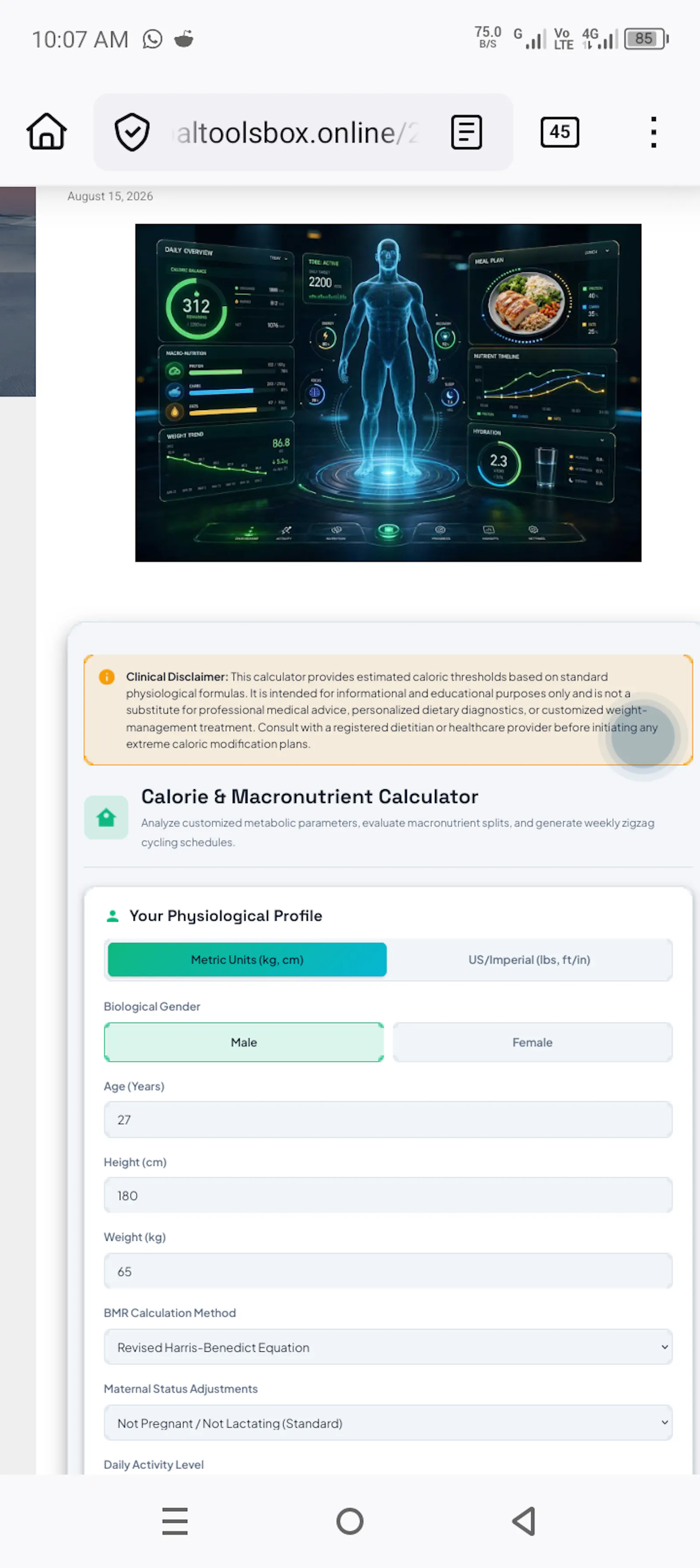 Calorie Calculator & TDEE screenshot 9