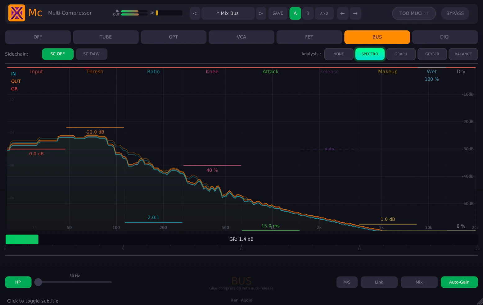 McPlugins Compressor Suite — XeniAudio screenshot 1