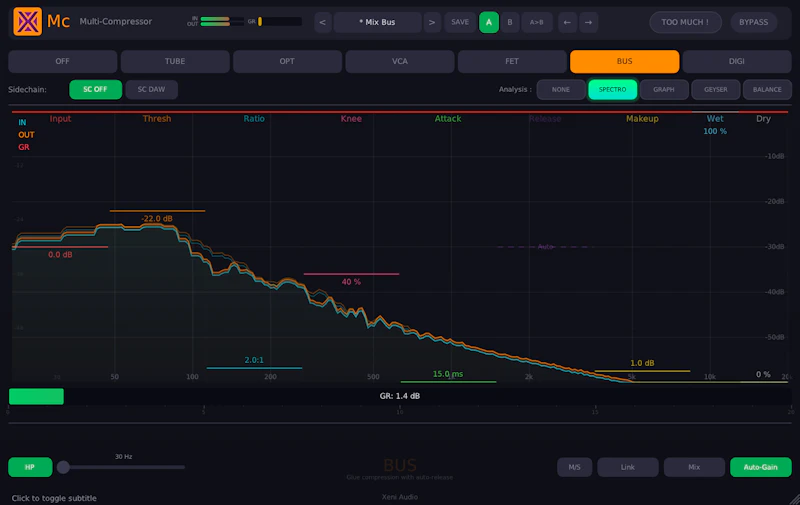 McPlugins Compressor Suite — XeniAudio screenshot 1