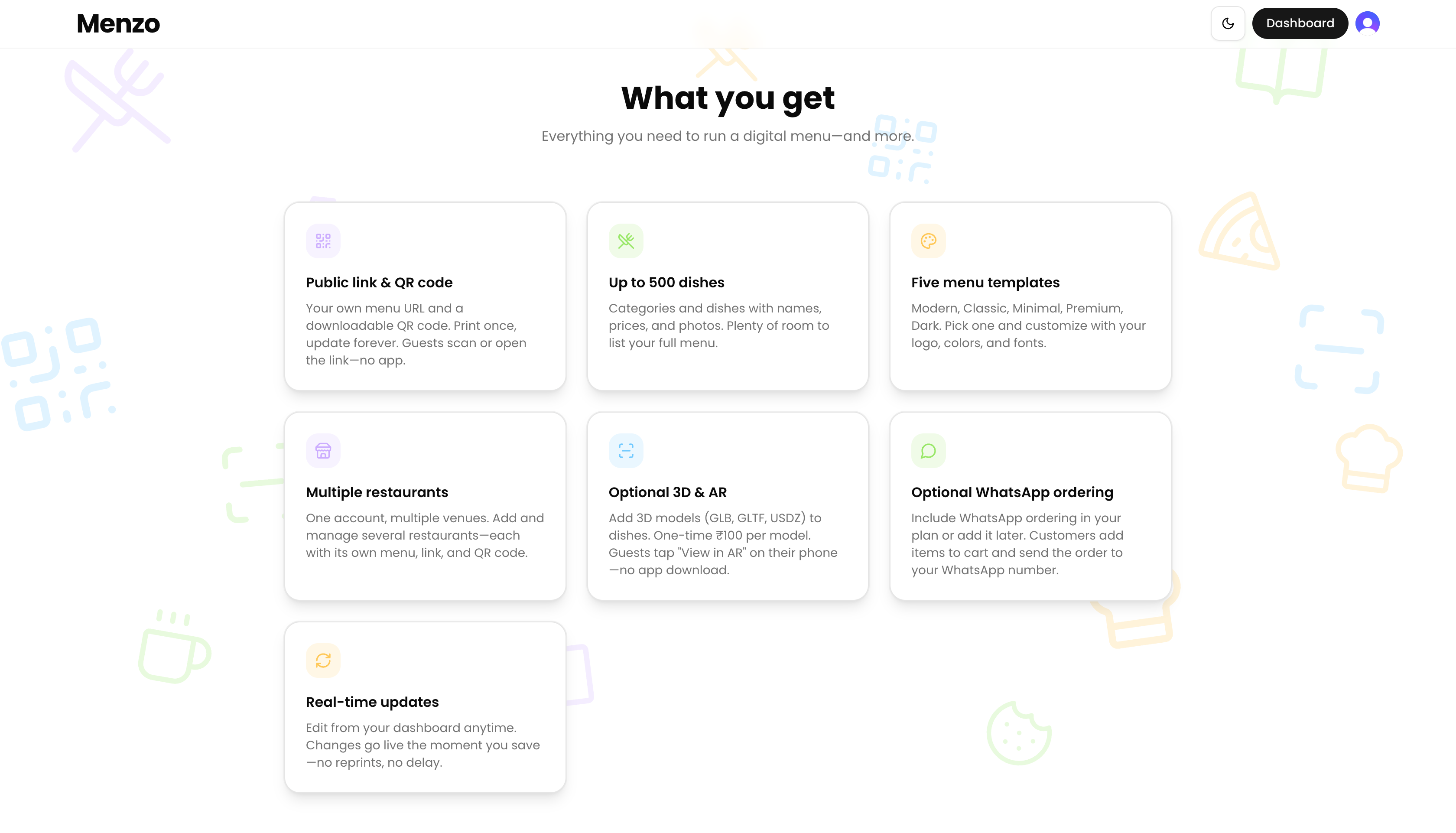 Menzo by CortexUI - Screenshot 4 showing product features and functionality