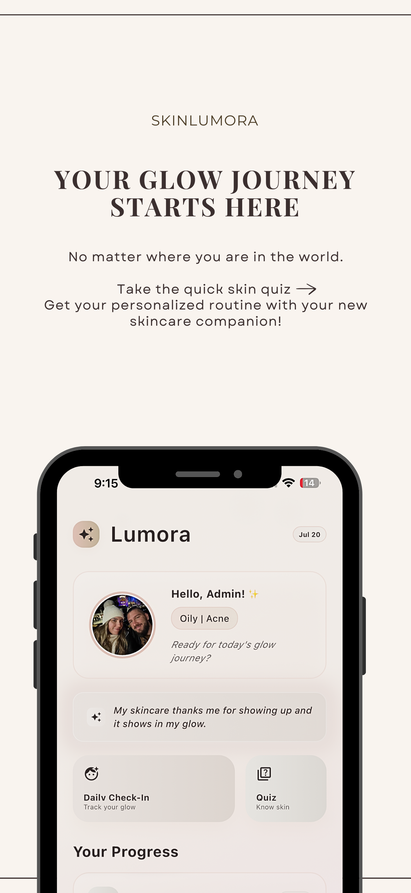 Lumora  - 您的护肤伴侣 - 个性化护肤，进度跟踪和AI皮肤教练✨媒体1