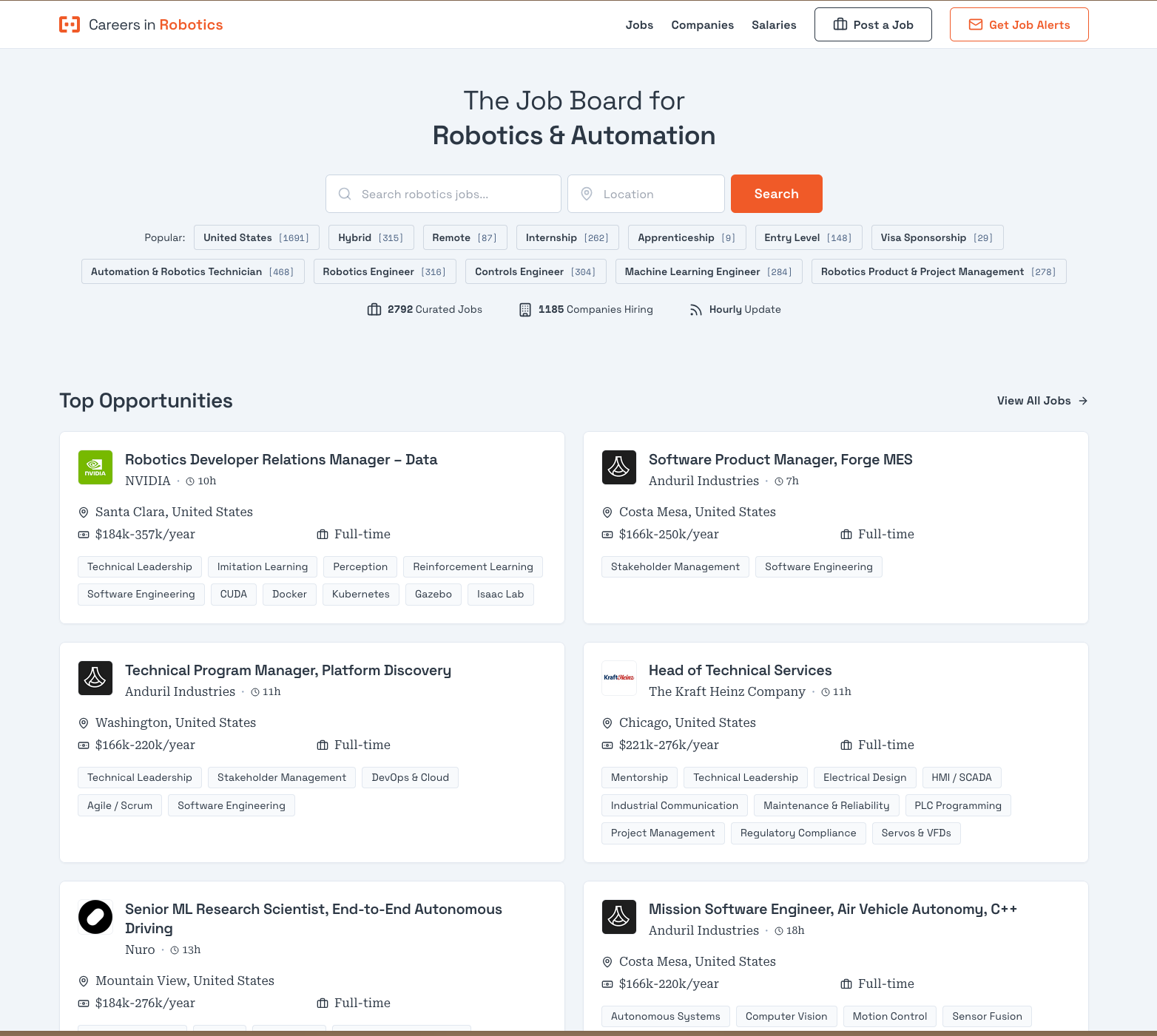 CareersInRobotics - Screenshot 2 showing product features and functionality