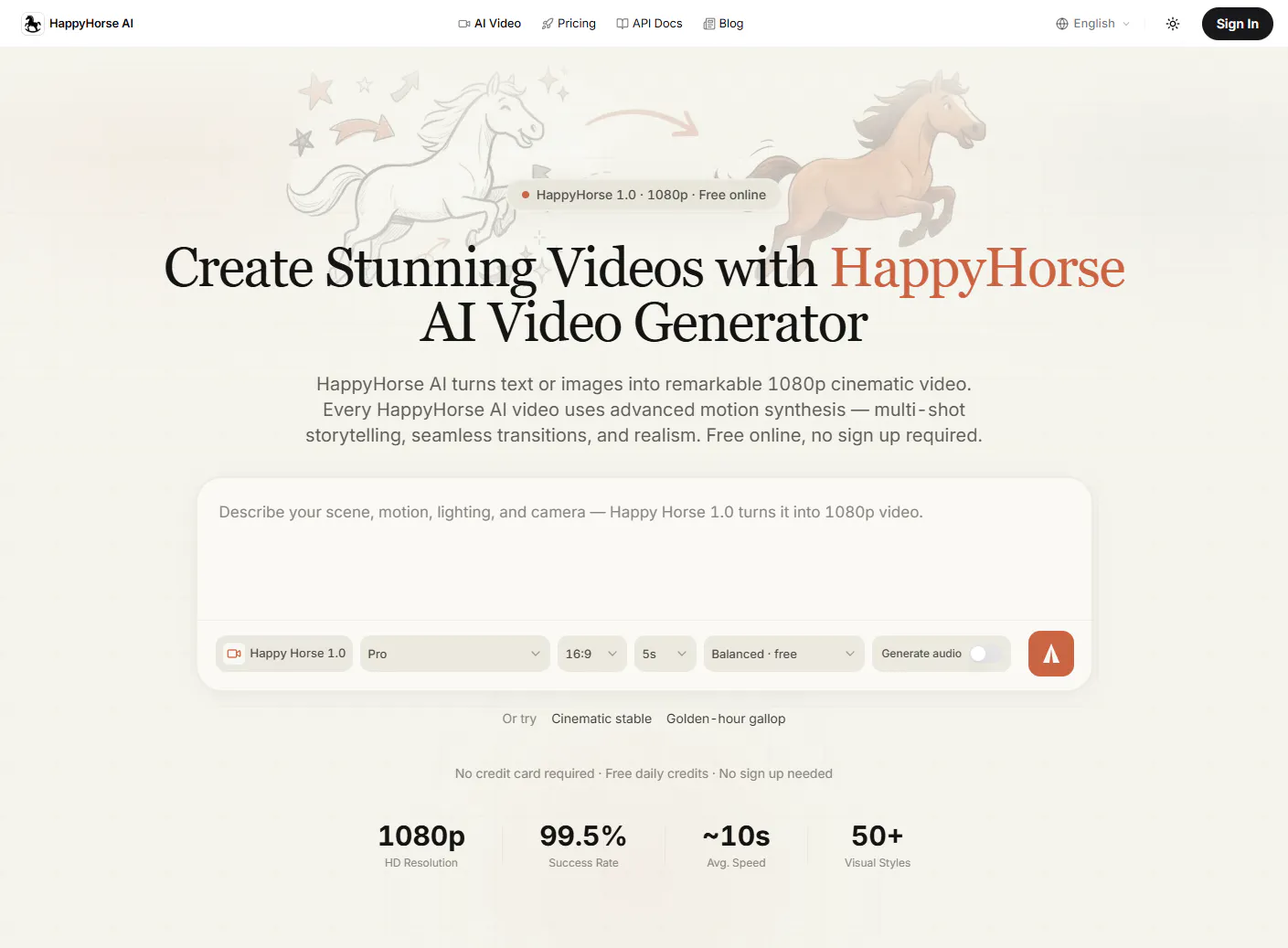 HappyHorse AI のプロダクトバナー