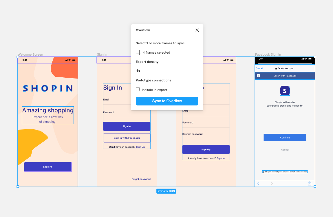 figma user flow