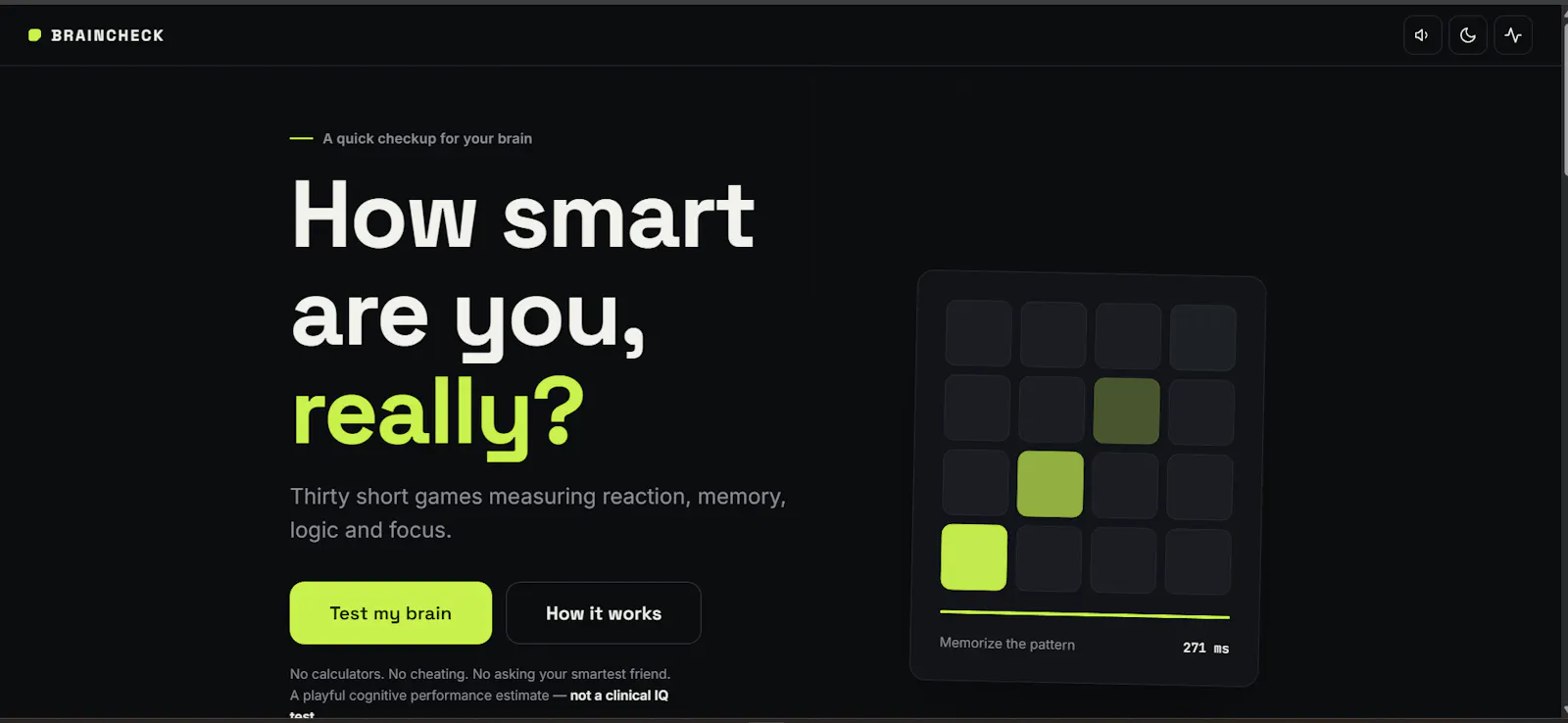 Braincheck screenshot 1