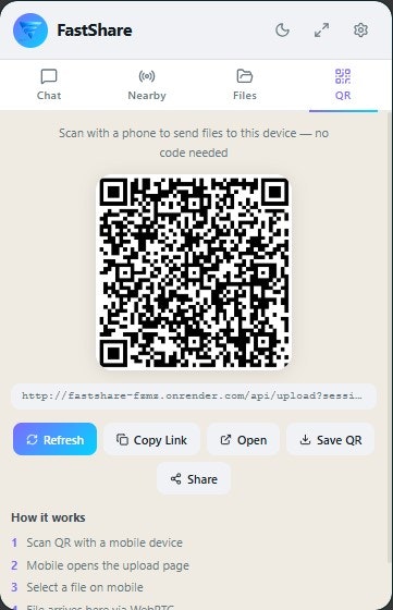 FastShare — P2P File Sharing - Screenshot 2 showing product features and functionality