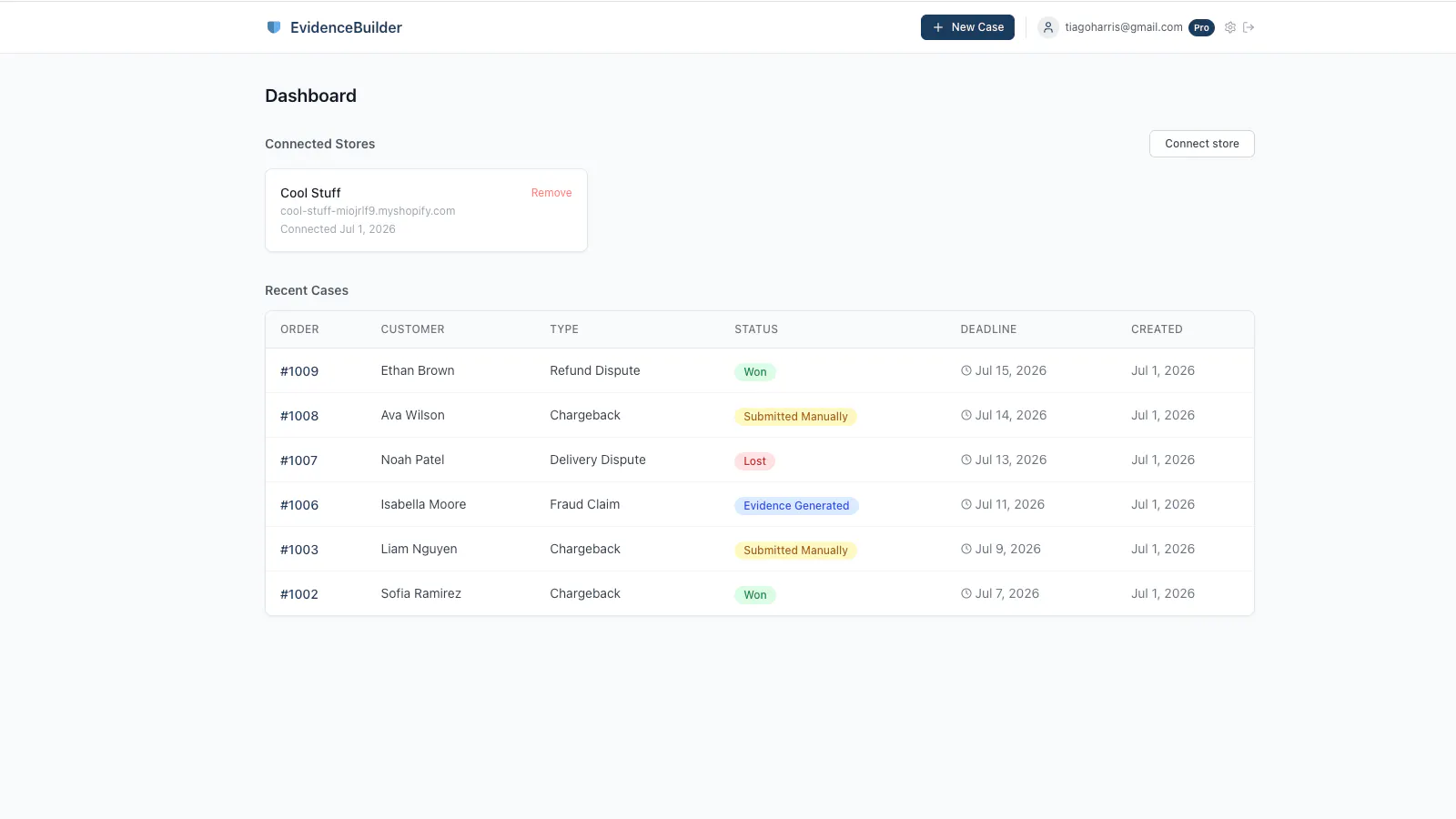 EvidenceBuilder screenshot 2