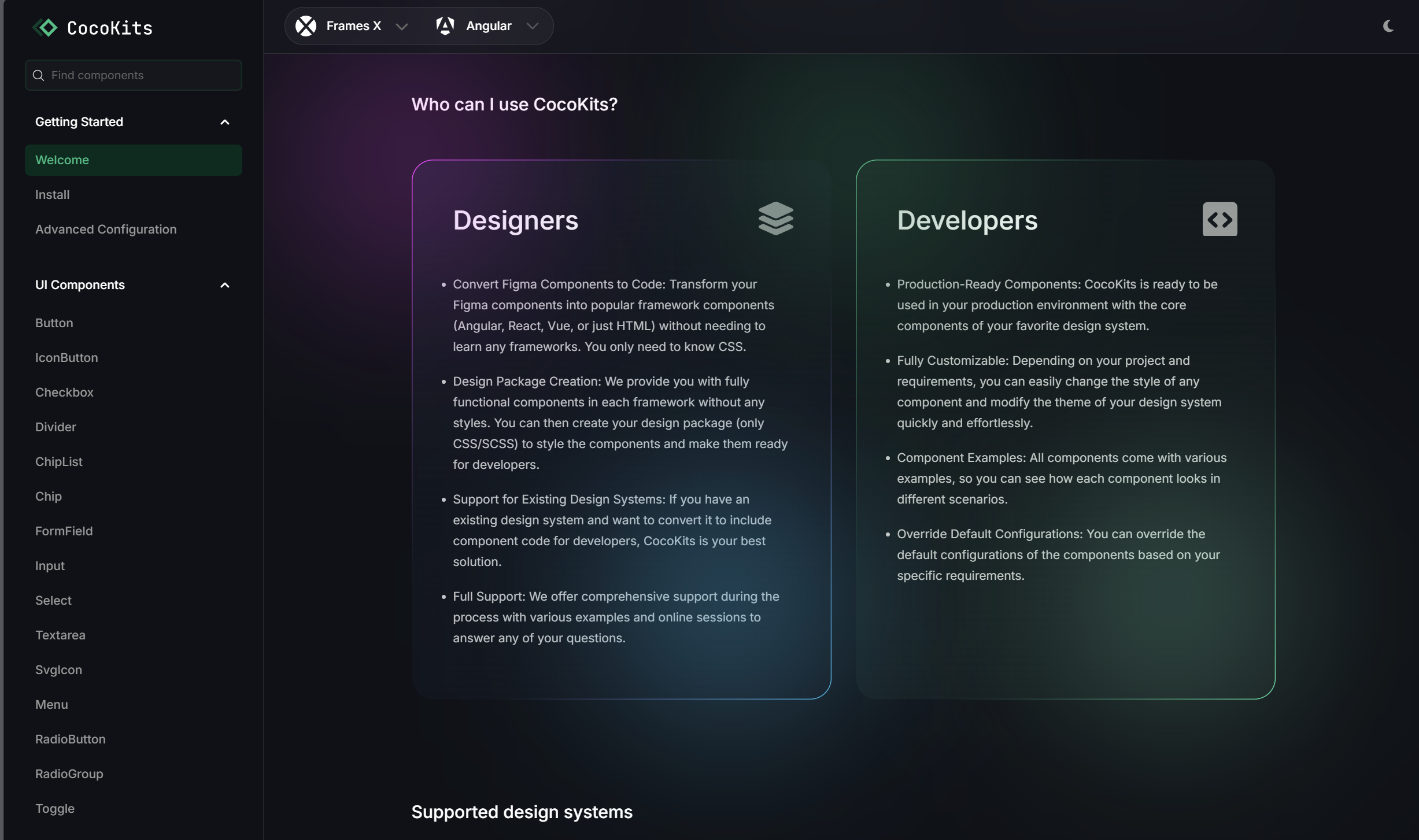 Cocoquits - Sistema de diseño con componentes angulares y reaccionados sin excluir media 5