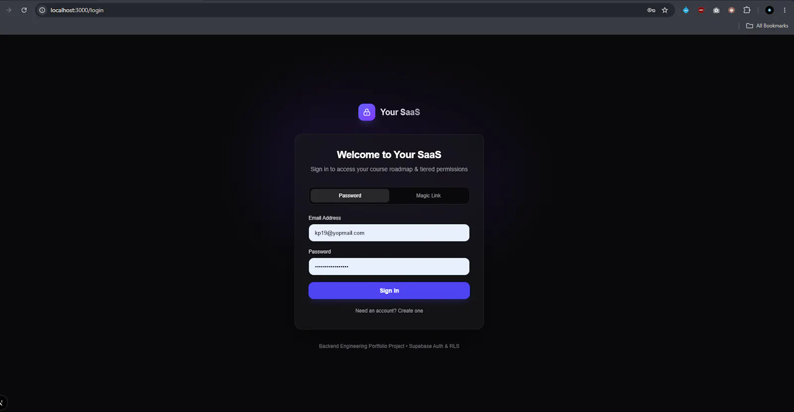 SaaS Starter Supabase, Auth, & Razorpay screenshot 3