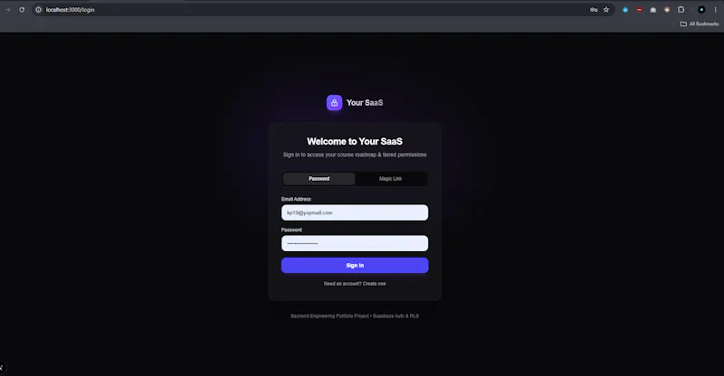 SaaS Starter Supabase, Auth, & Razorpay screenshot 3