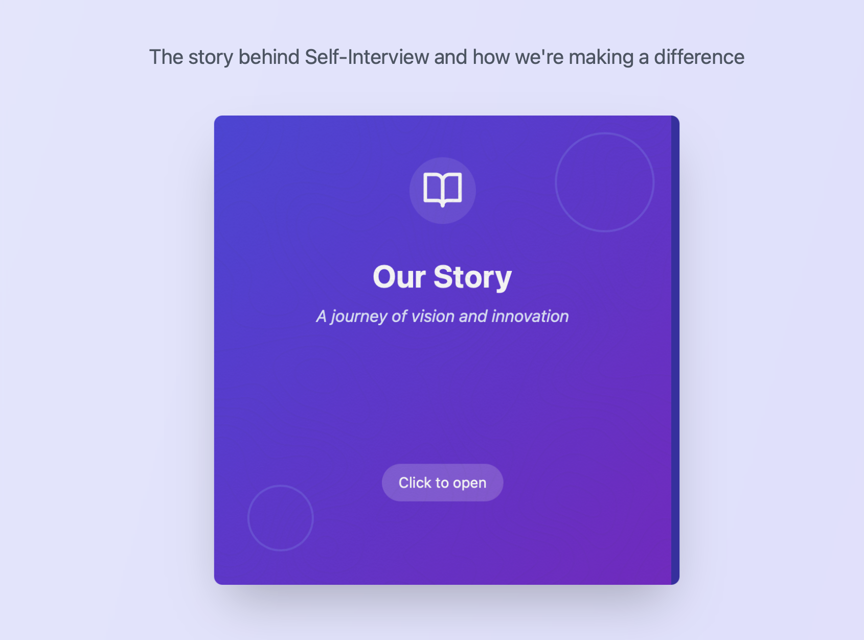 Self interview logo