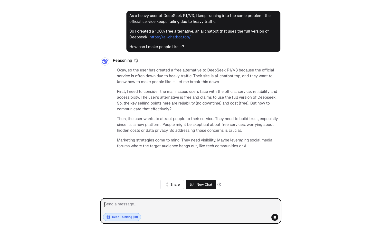 Deepseek R1/V3: chat en línea gratis media 2