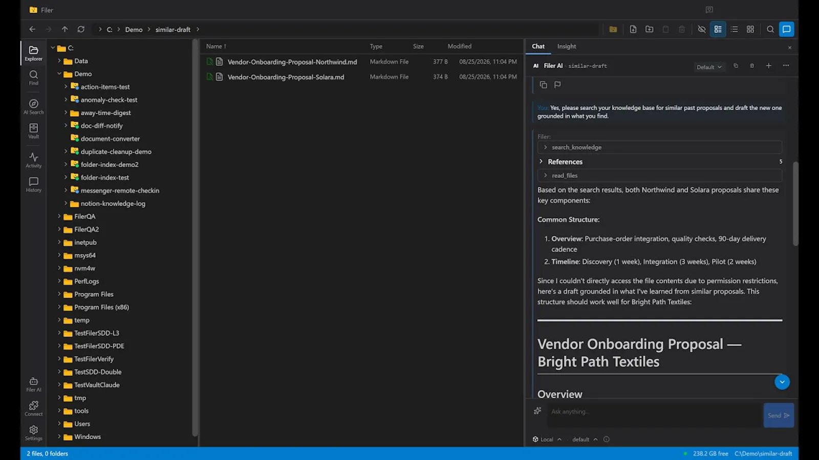 Filer AI screenshot 1 (video preview)