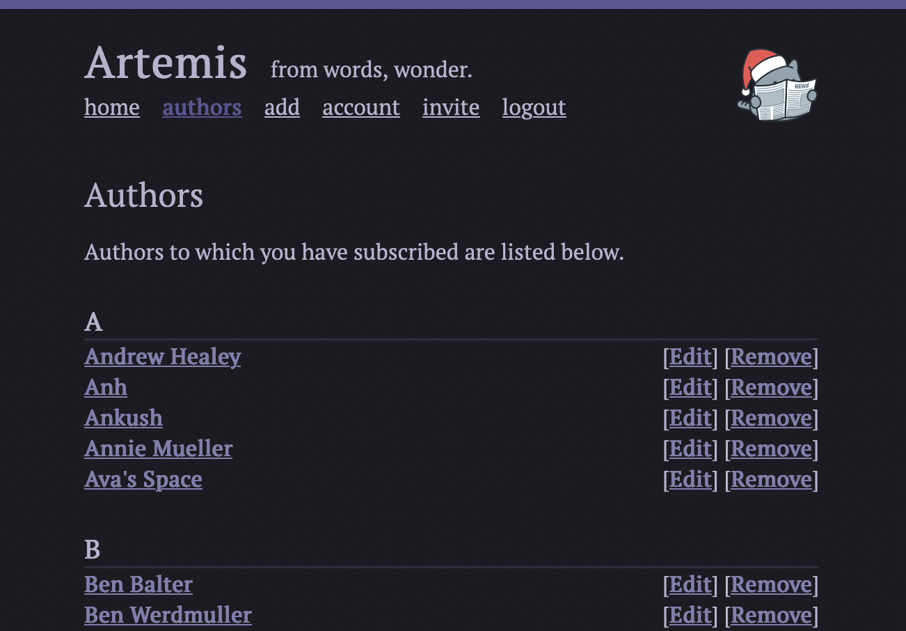 Artemis gallery image