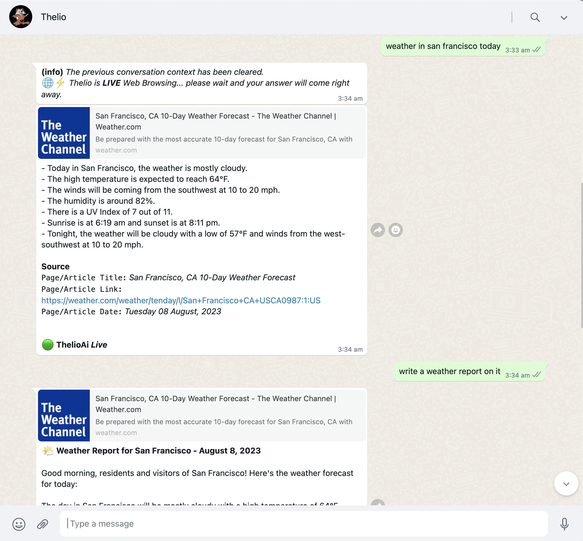 Media Thelio - Chatgpt dengan pelayaran web masa nyata di WhatsApp 11