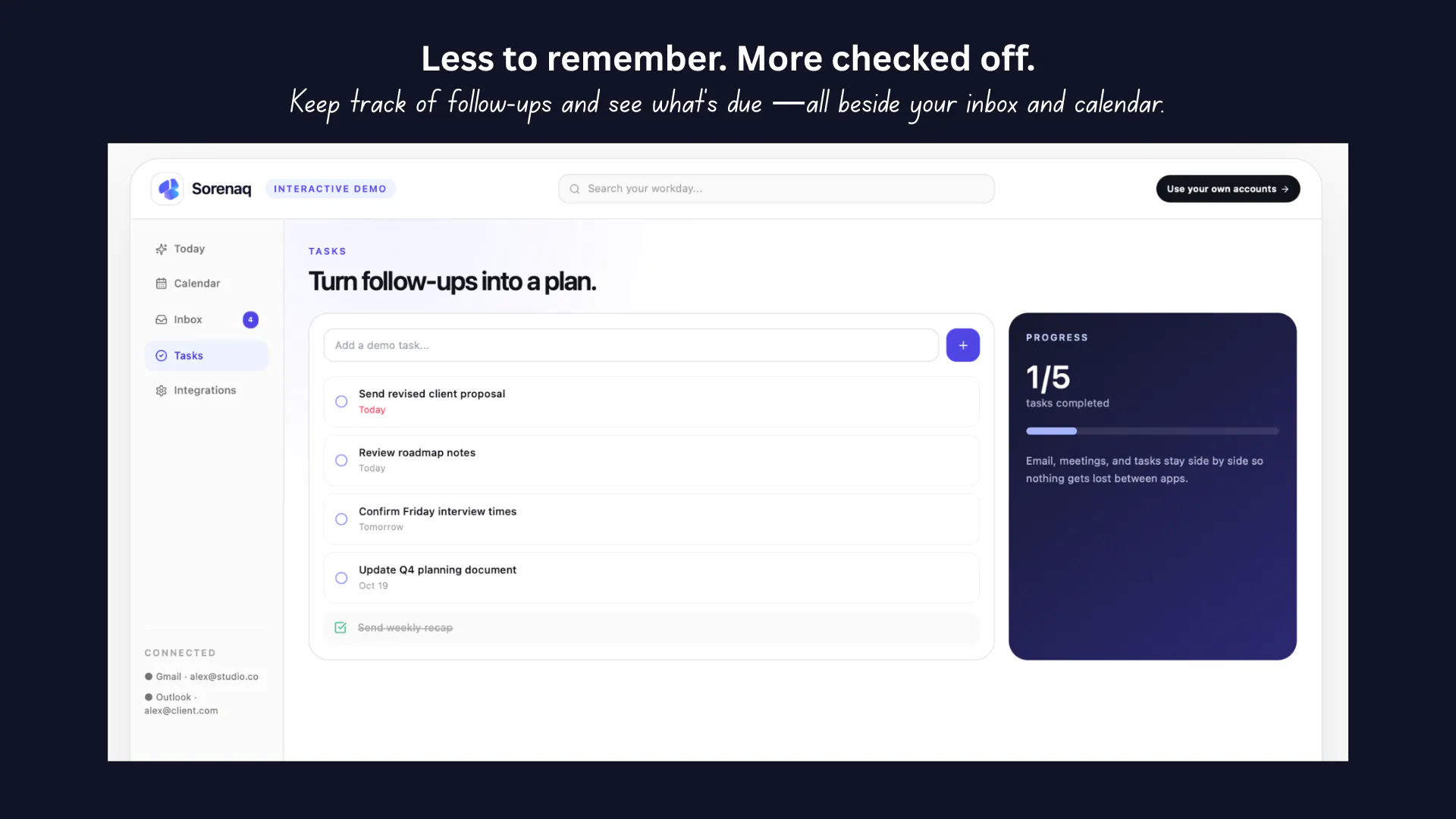 Sorenaq — Your workday, connected. gallery image