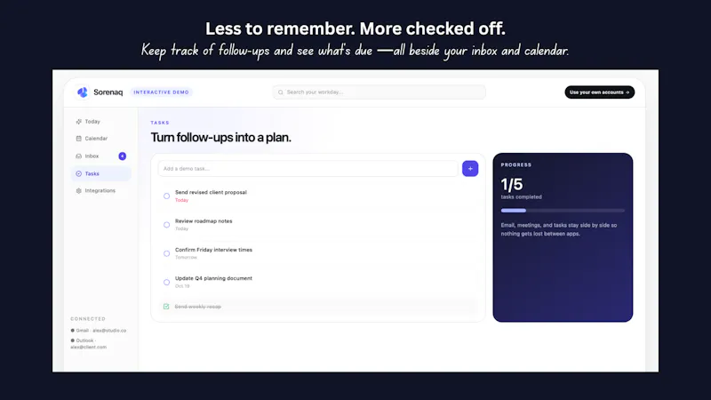 Sorenaq — Your workday, connected. screenshot 5
