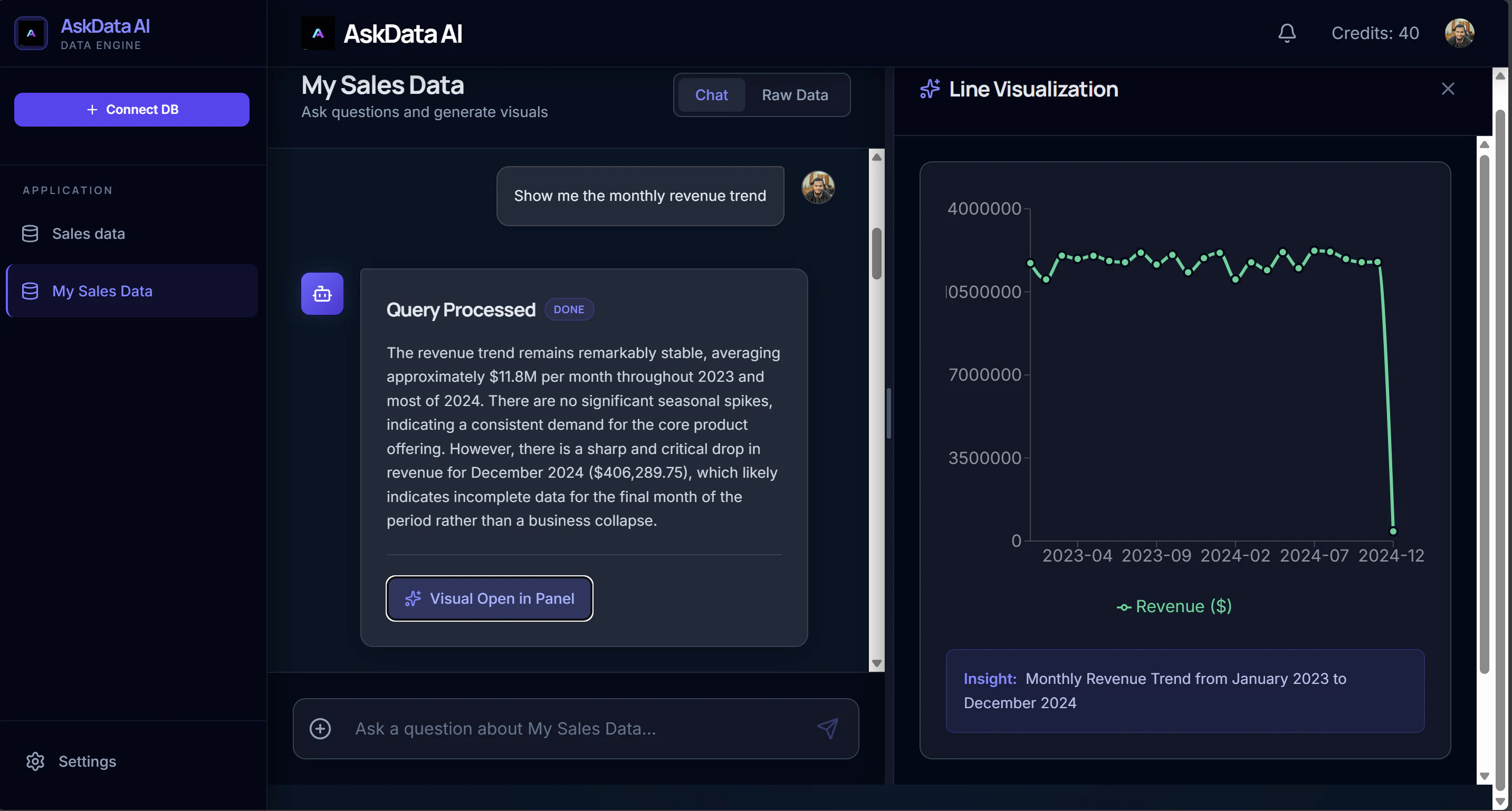 AskData AI 截图 2