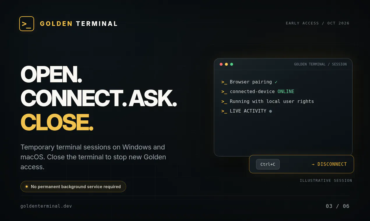 Golden Terminal SSH gallery image
