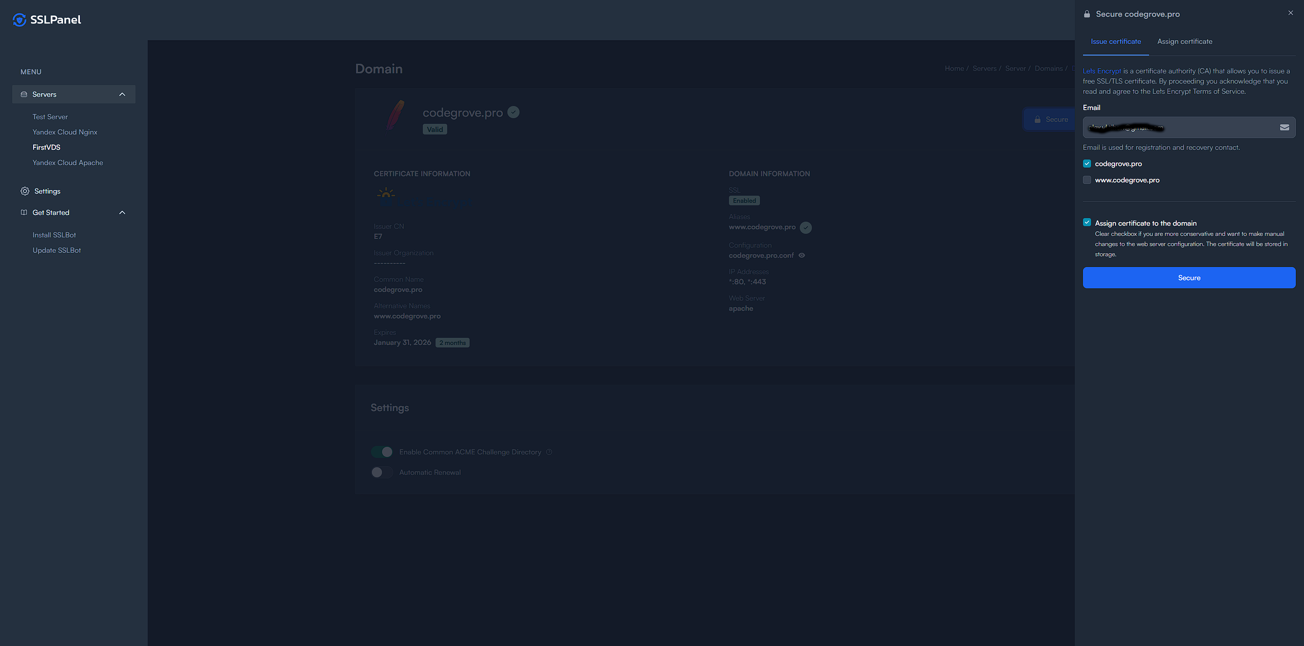 SSLPanel gallery image