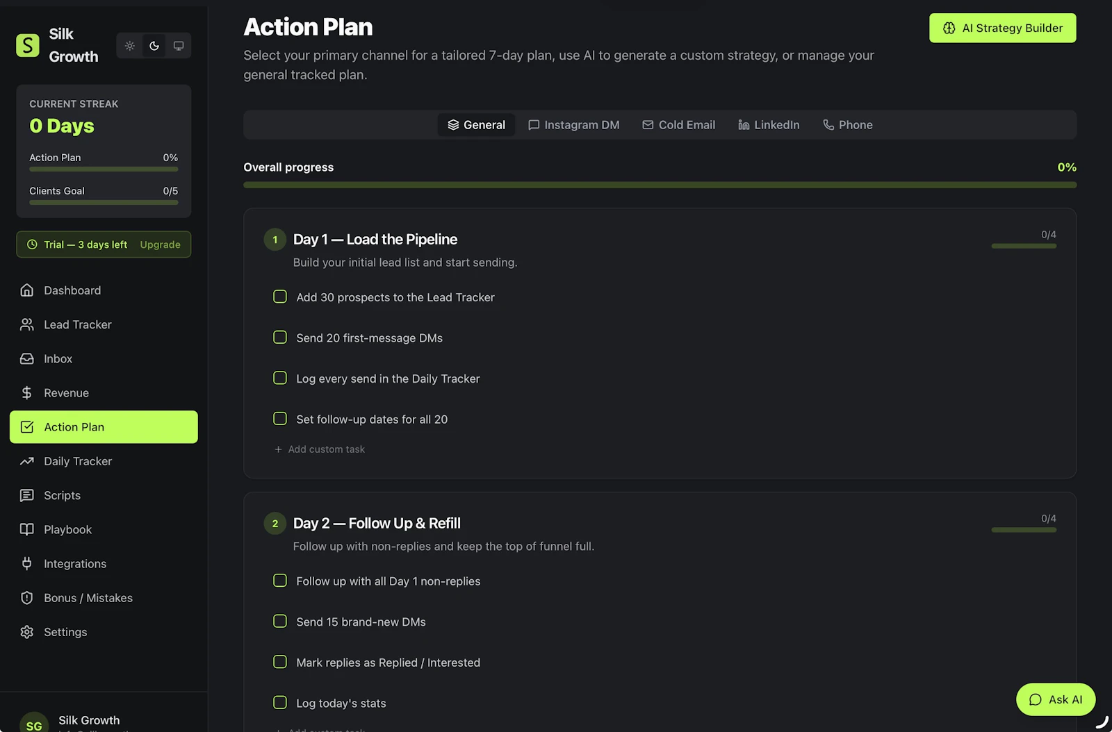 Silk Growth — The CRM for outreach screenshot 2