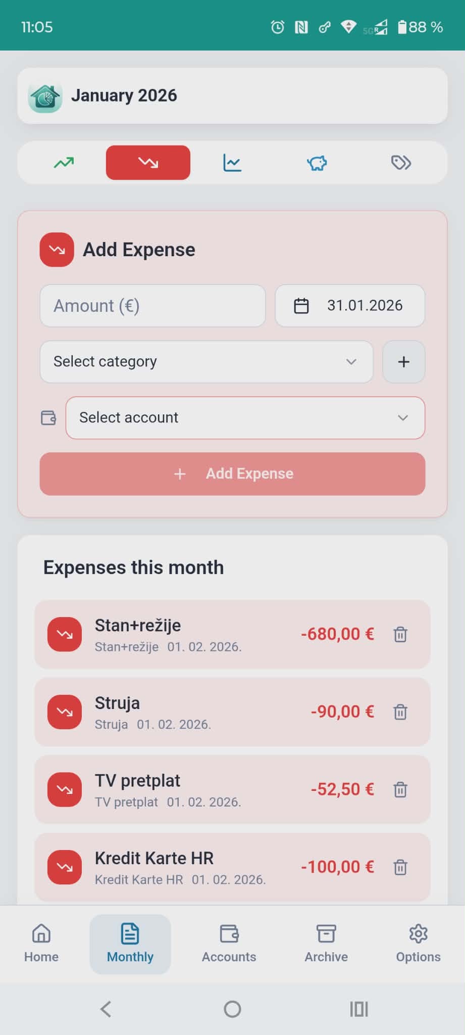 Budget Card gallery image