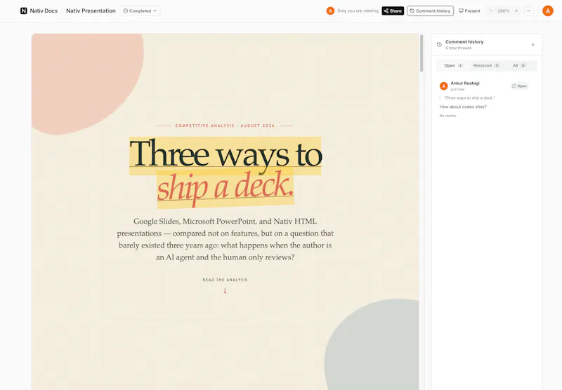 Nativ Docs screenshot 3
