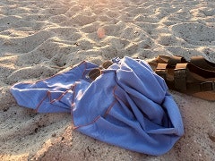 SHIN JARDBO Raw Silk Travel Towel