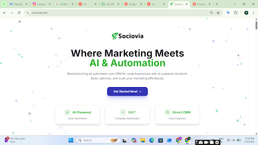 Sociovia AI - Screenshot 3 showing product features and functionality