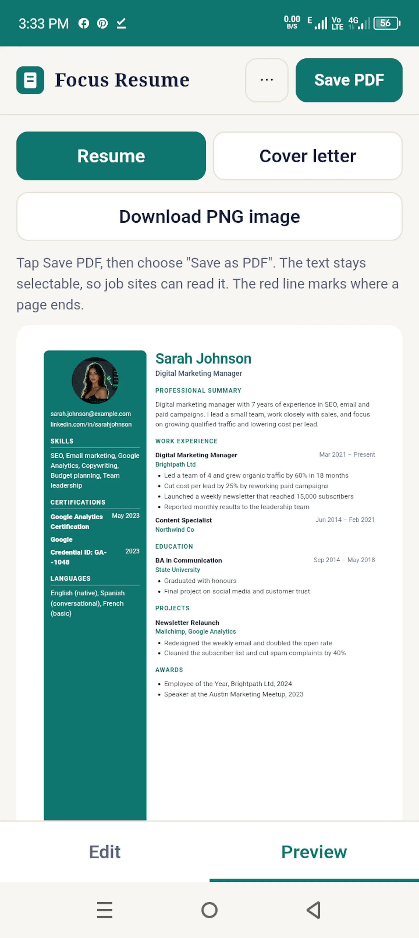 ATS Resume Builder - Global Tools Box screenshot 1