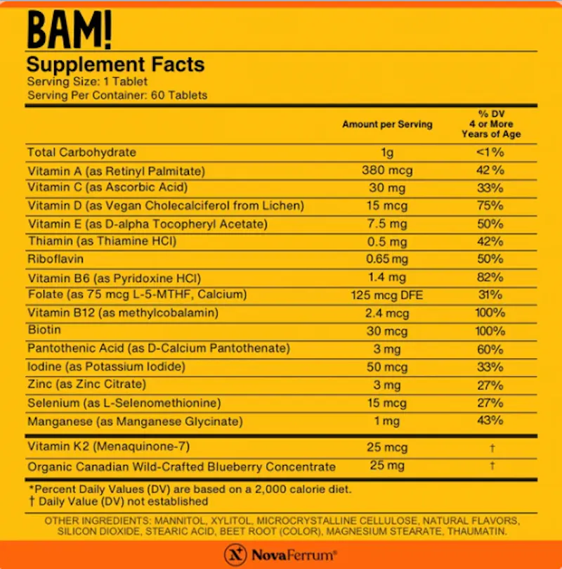 NovaFerrum BAM Chewable Multivitamin screenshot 3