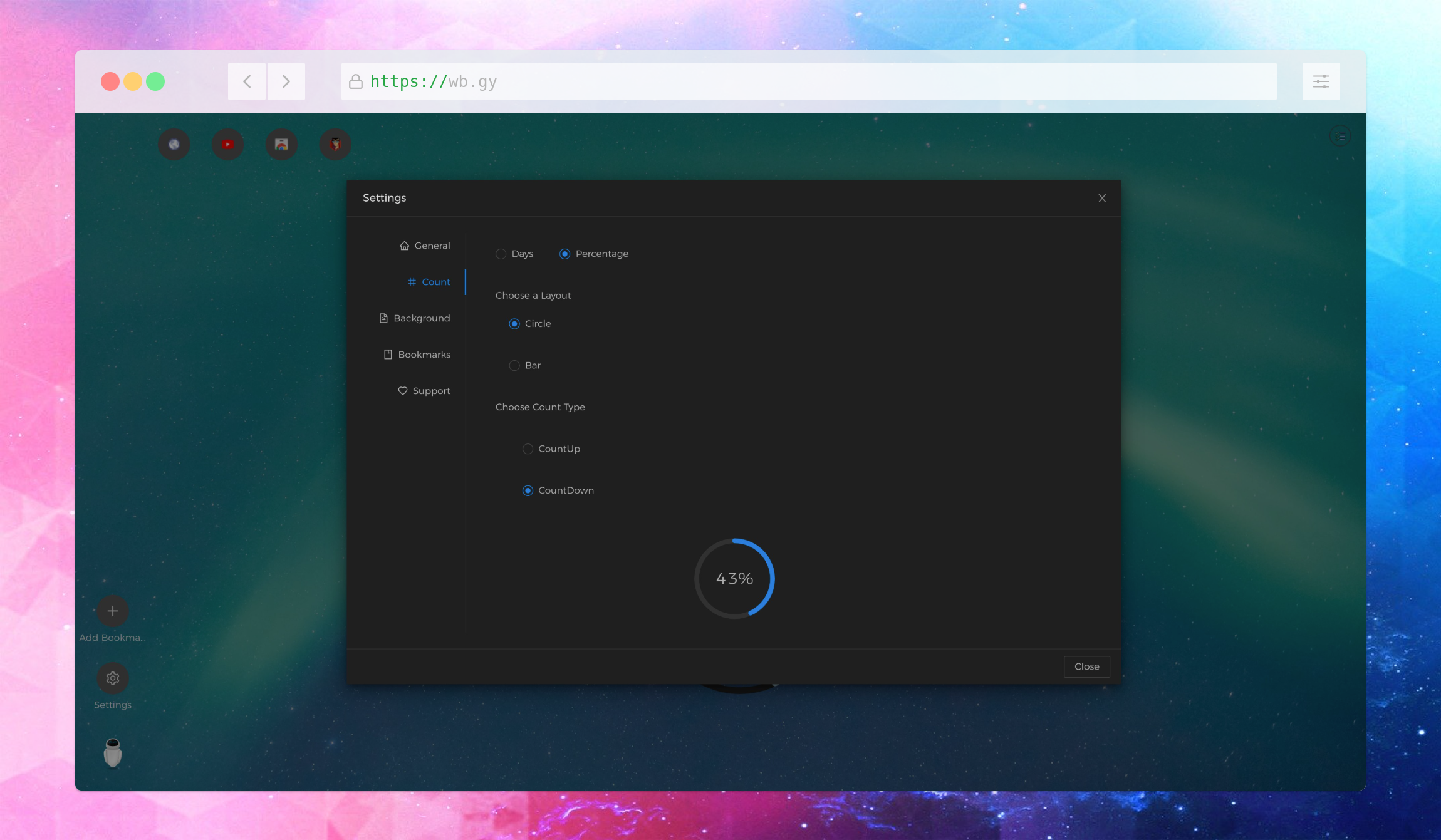 Year Progress - Browser Extension V.2 gallery image