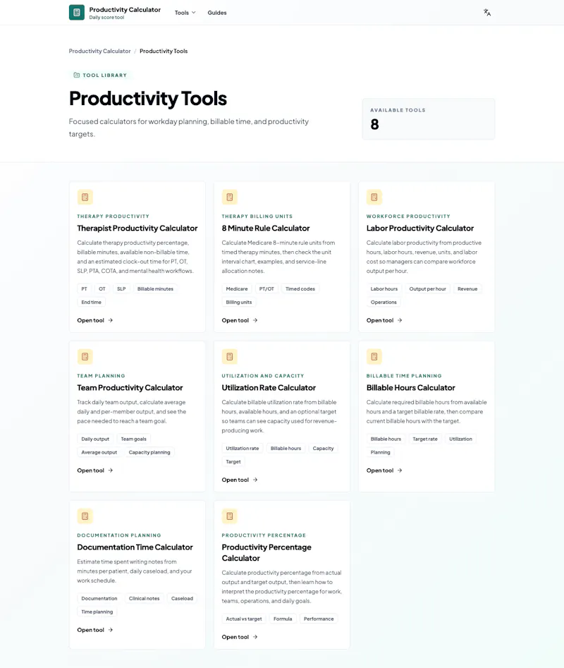 Productivity Calculator screenshot 4
