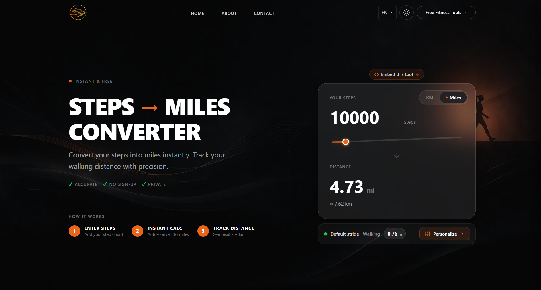 Steps To KM Converter gallery image