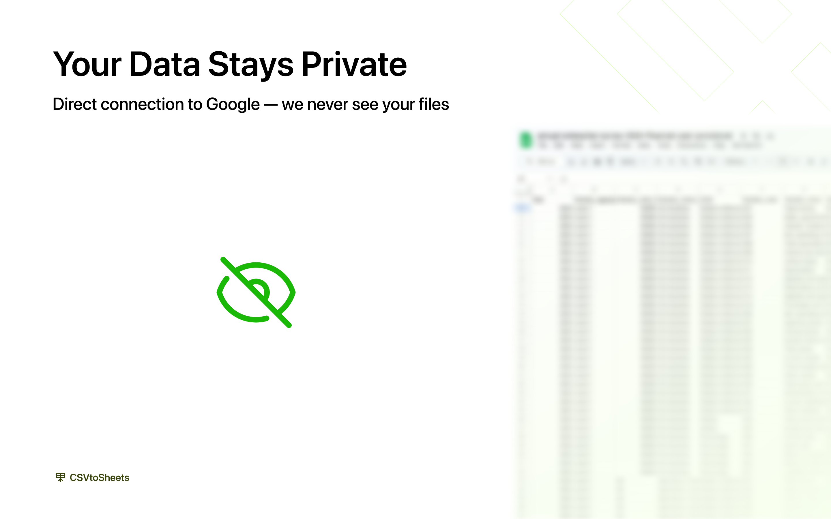 CSVtoSheets - Screenshot 4 showing product features and functionality